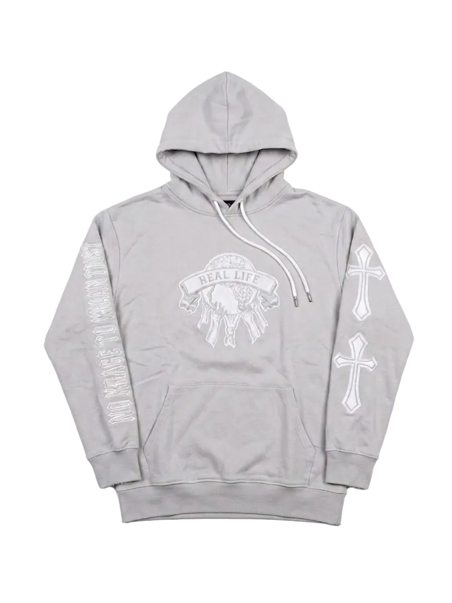 Grey Real Life Hoodie